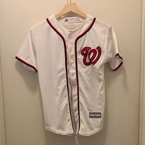 Nationals Youth Baseball Jersey with Red Trim